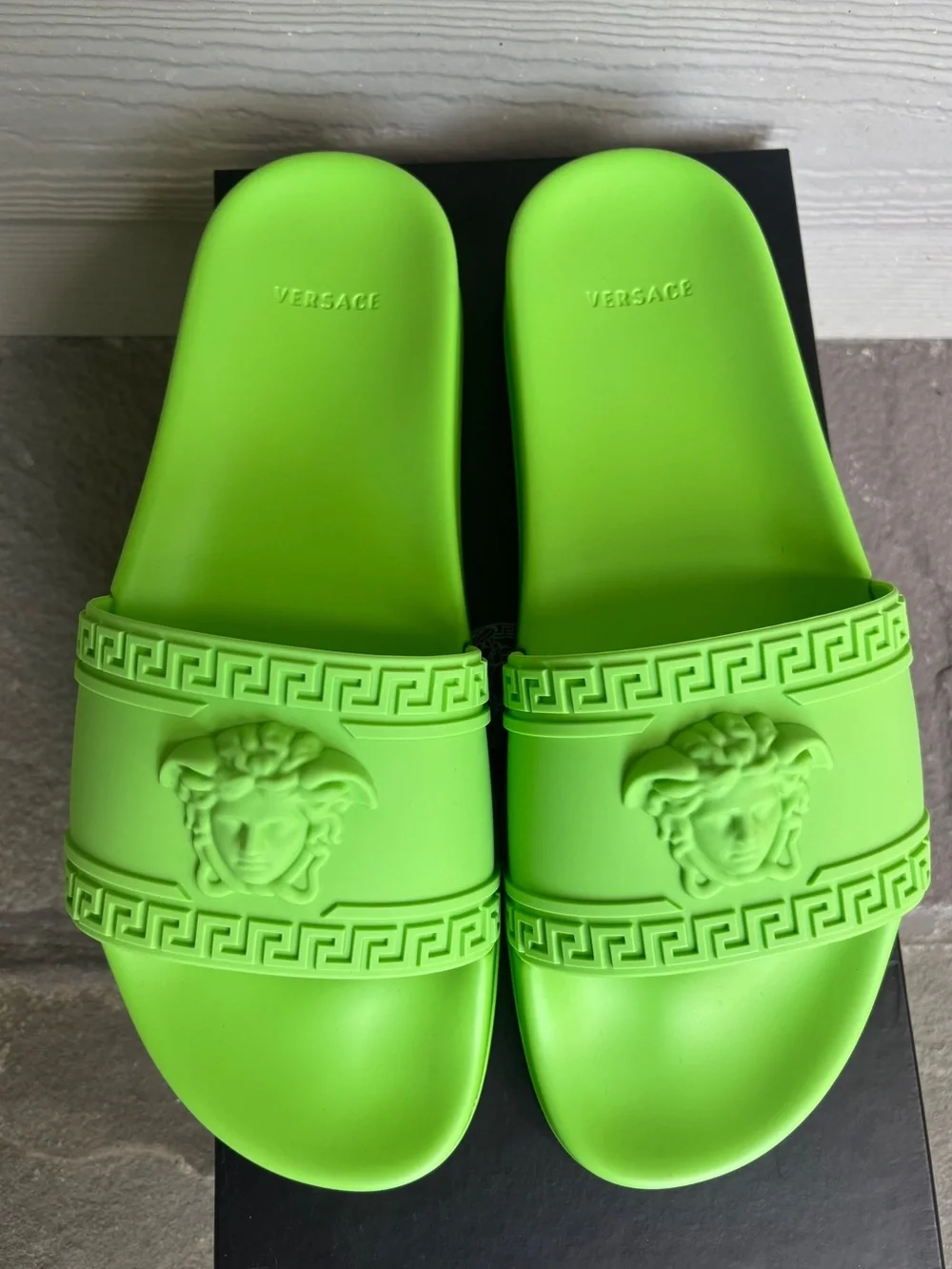 Versace Palazzo 3D Medusa Slides, Brand New